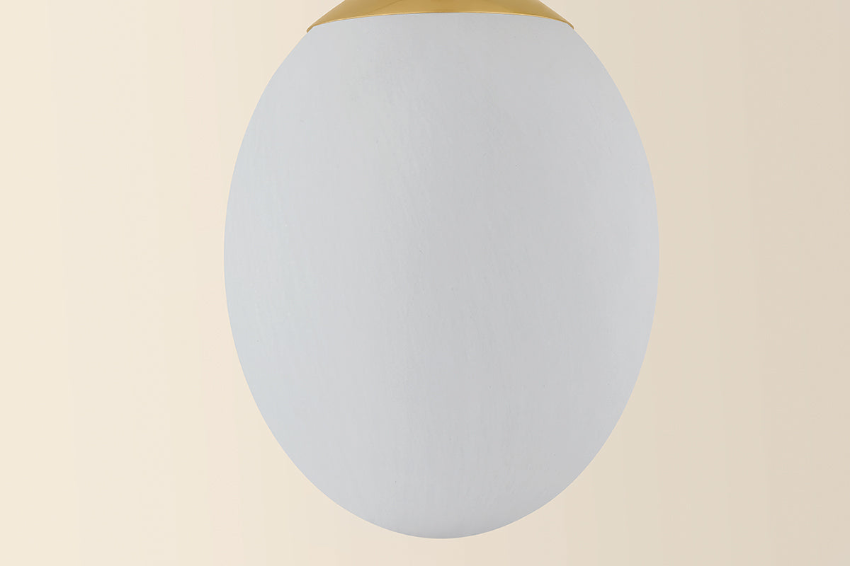 Mitzi by Hudson Valley Lighting Nell Large Pendant in Aged Brass, detail view 6