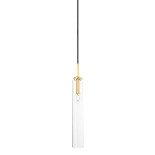 Mitzi by Hudson Valley Lighting Nyah Small Pendant in Aged Brass