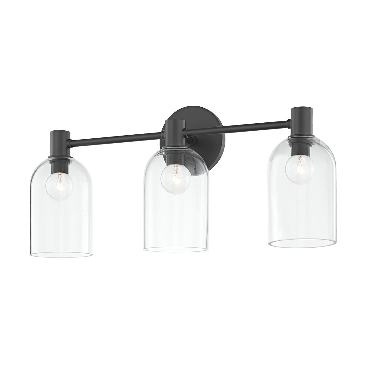 Mitzi by Hudson Valley Lighting Paisley 3-Light Vanity Light in Soft Black