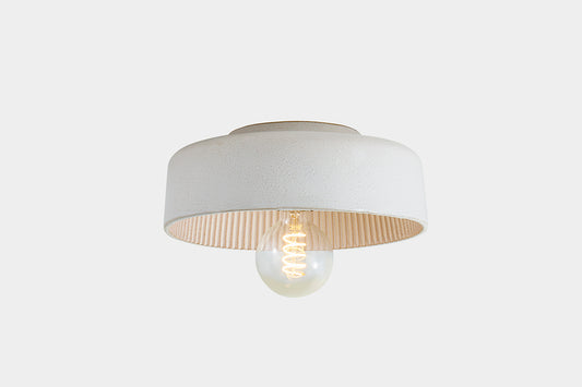Mitzi by Hudson Valley Lighting Ray Flush Mount in Aged Brass / Ceramic Reactive White, detail view 1
