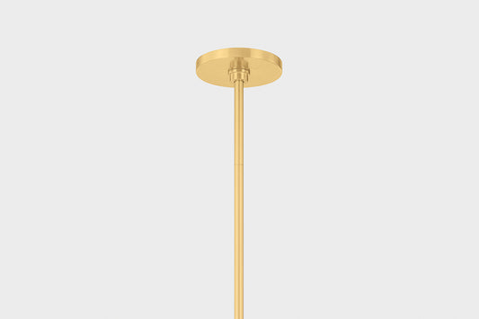 Mitzi by Hudson Valley Lighting Reva Chandelier in Aged Brass, detail view 1