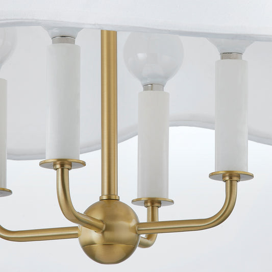 Mitzi by Hudson Valley Lighting Rosanna Pendant in Aged Brass, detail view 1