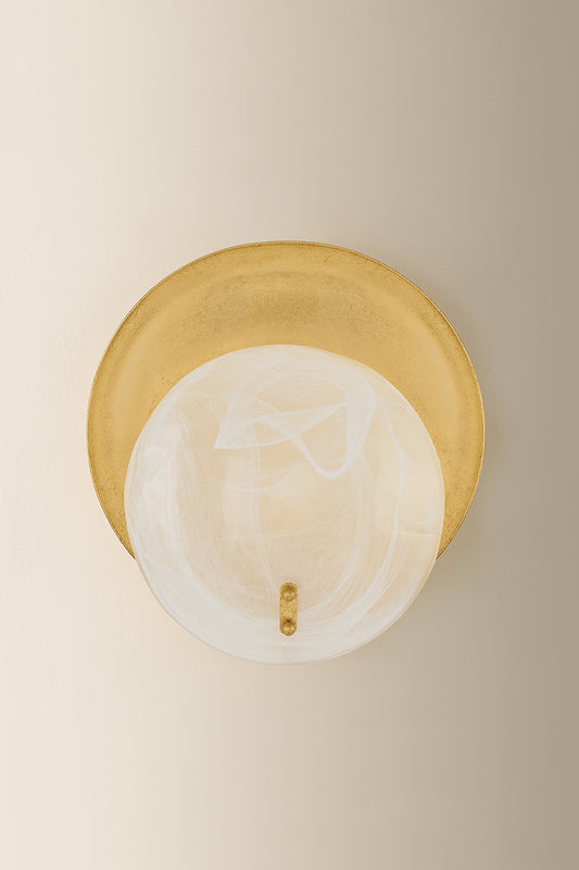 Mitzi by Hudson Valley Lighting Shanette Wall Sconce in Vintage Gold Leaf, detail view 1