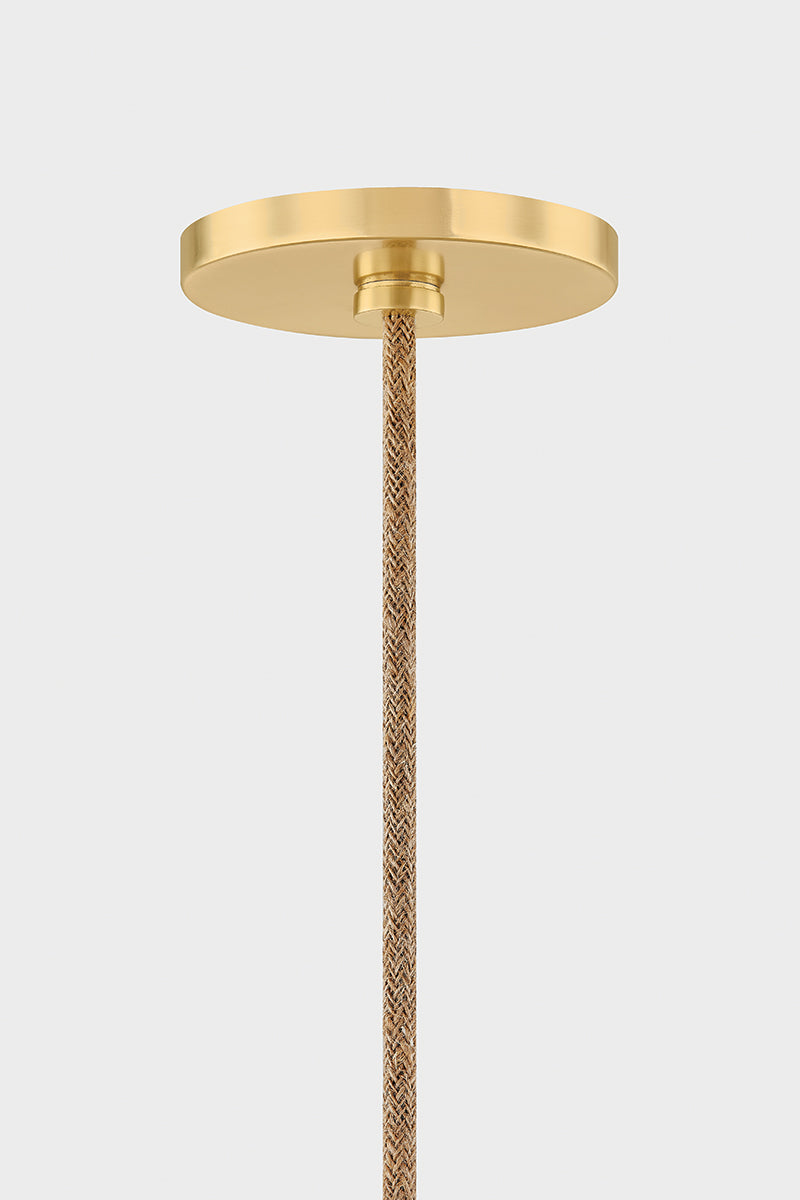 Mitzi by Hudson Valley Lighting Sheri Pendant in Aged Brass, detail view 7