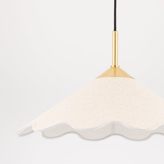 Mitzi by Hudson Valley Lighting Sodsai Pendant in Aged Brass, detail view 1