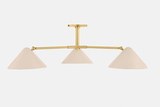 Mitzi by Hudson Valley Lighting Sonja Semi-Flush Mount in True Bronze / Soft Bisque, detail view 1