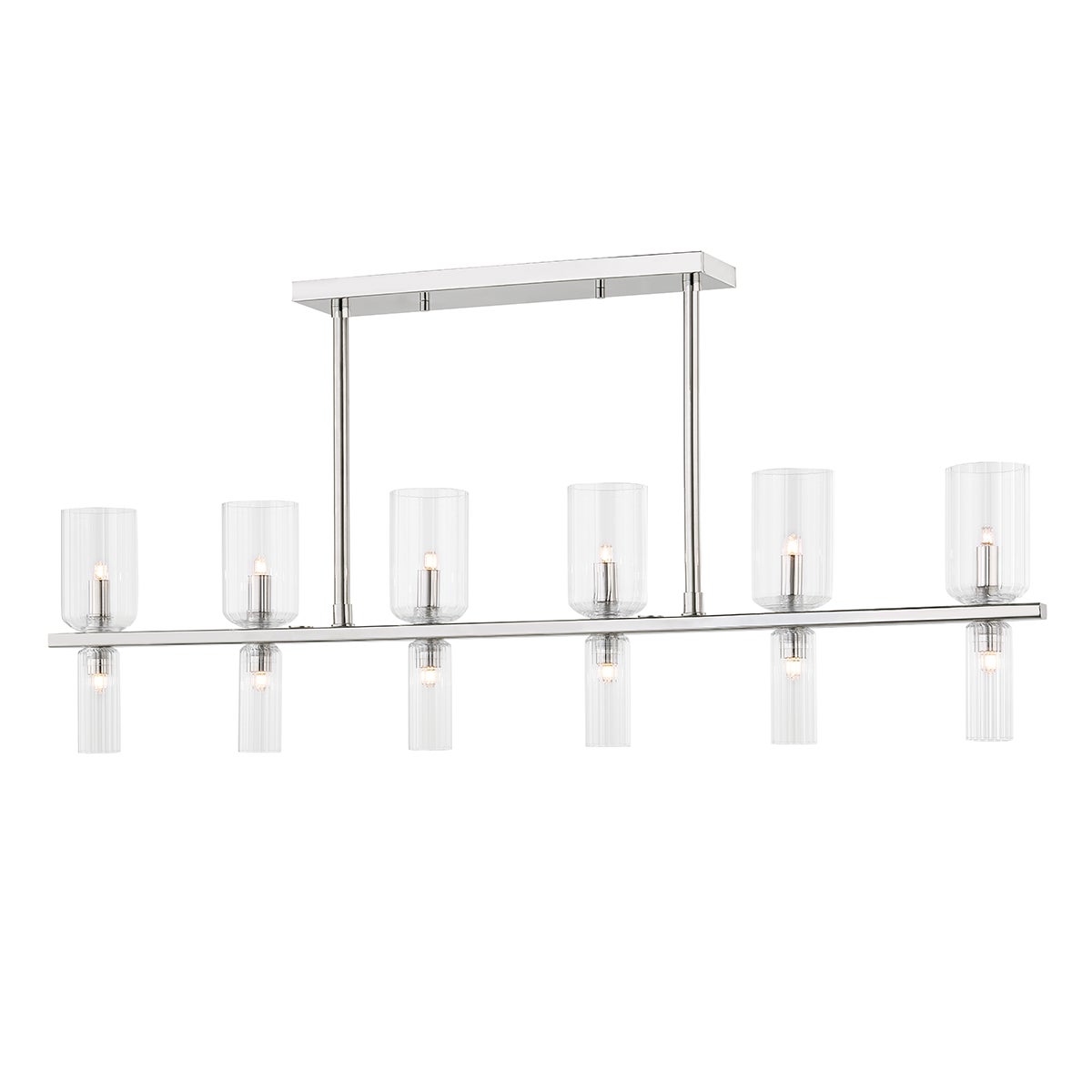 Mitzi by Hudson Valley Lighting Tabitha Linear Island Light in Polished Nickel