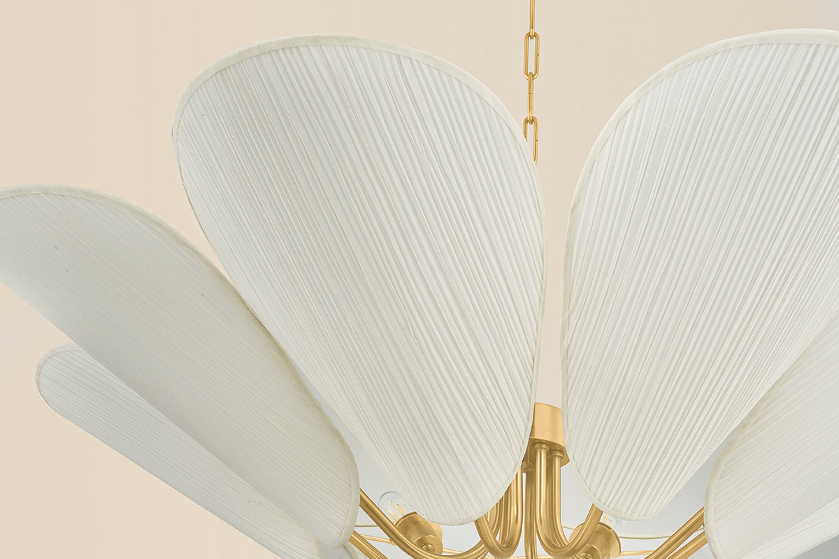 Mitzi by Hudson Valley Lighting Winifred Chandelier in Aged Brass, detail view 6