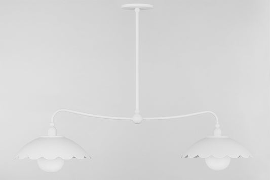 Mitzi by Hudson Valley Lighting Yael Linear Chandelier in Textured White, detail view 1