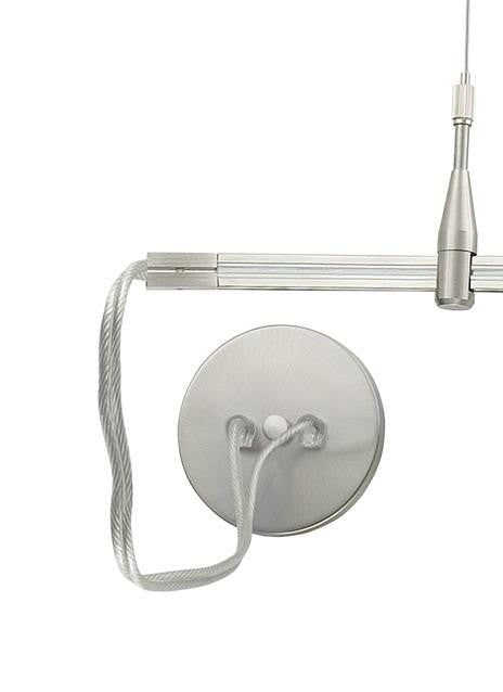 Visual Comfort Modern MonoRail End Power Feed Nickel, Satin Nickel