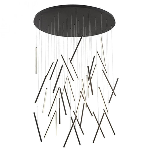 Kuzco Lighting Inc Chute 50-in LED Multi Pendant Black