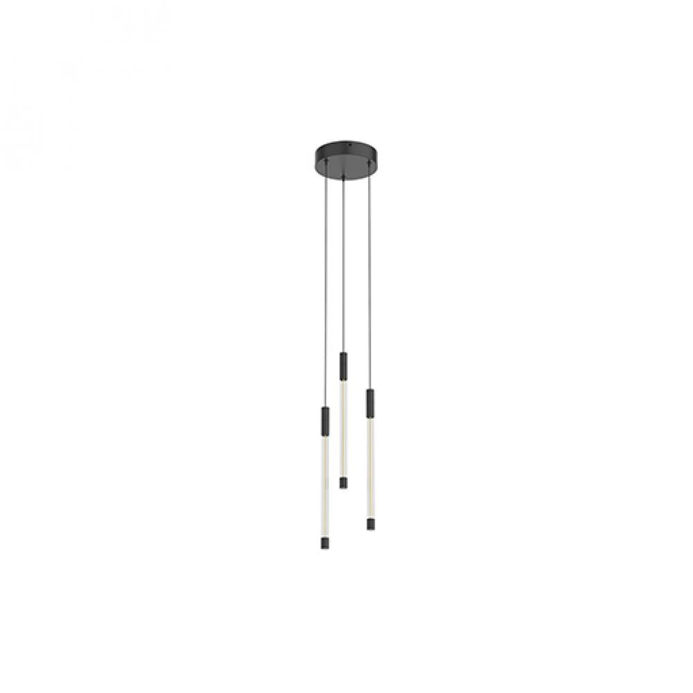 Kuzco Lighting Inc Motif 13-in 3 Head LED Multi Pendant Black