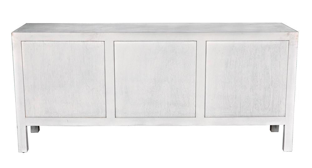 Noir Conrad Dresser, 9-Drawer, White Wash, 75.5"W GDRE222WH, Noir GDRE222WH YUU6013LUW