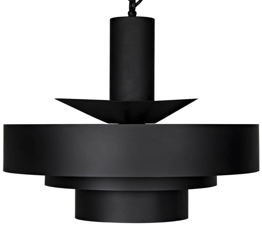 Noir Parlor Pendant, 4-Light, Matte Black, 22"W (LAMP753MTB YUU6013GXU)