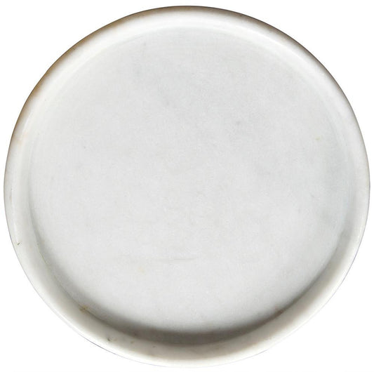 Noir Round Tray White