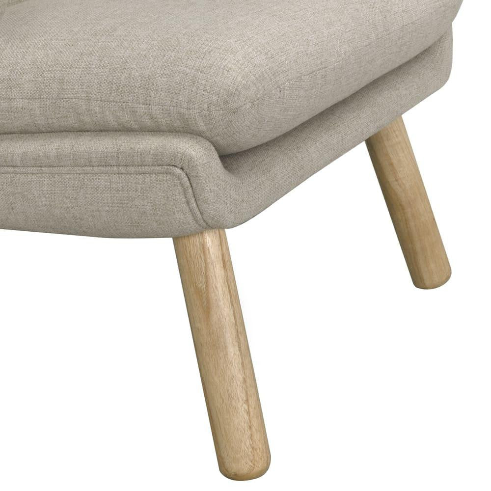 Noir Valerie Lounge Chair, Natural, Parchment, 27.5"H (AE-230W YUU6013HWD)