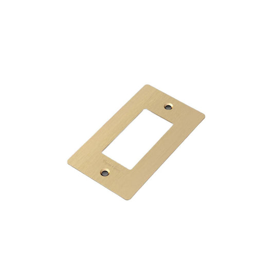 Wall Plate - 1G, Logo, Brass