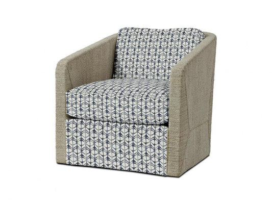 Carmine Swivel Lounge Chair - Fog White, Standard Cushion