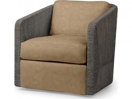 Carmine Swivel Lounge Chair - Mocha Wash, Standard Cushion