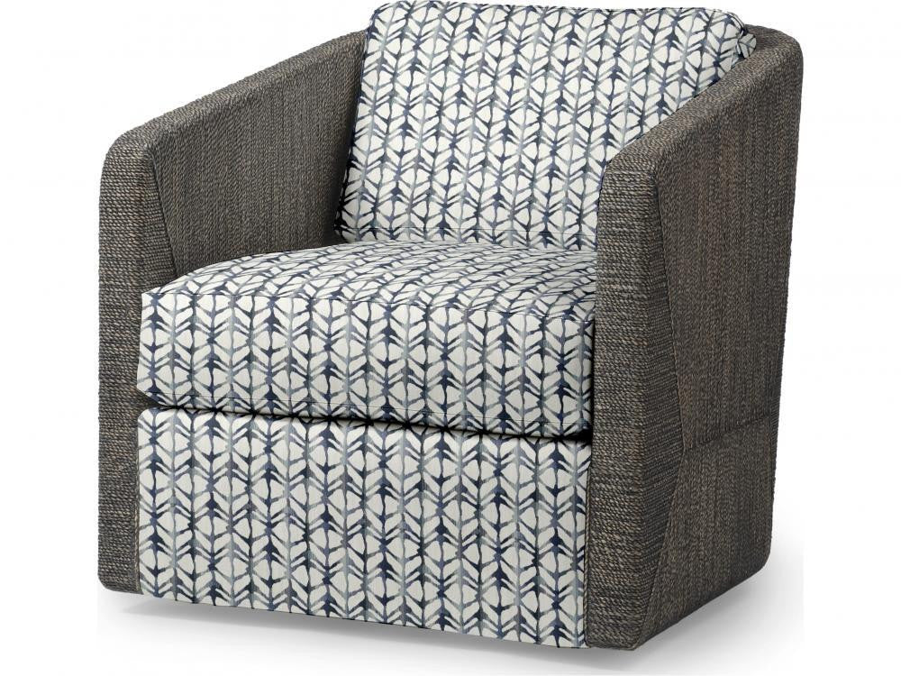 Palecek Carmine Swivel Lounge Chair, Mocha Wash Mocha Wash