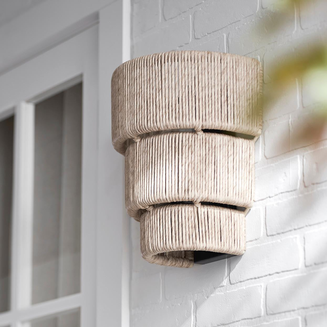 Palecek Everly Outdoor Wall Sconce, 1-Light, Natural, 11"W (2086-79 3706TM4H)