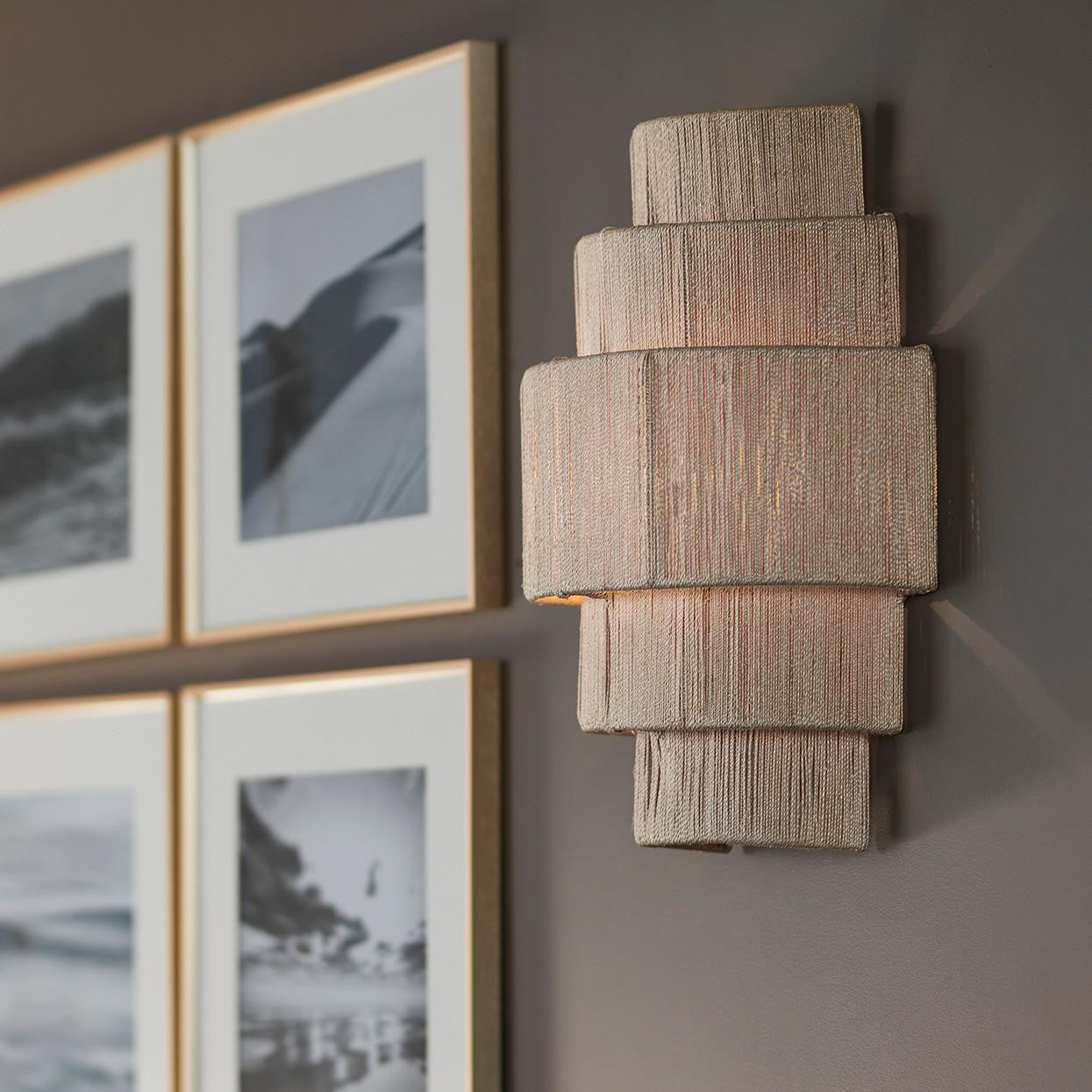 Palecek Everly Wall Sconce, 5-Tier, 1-Light, Large, Natural, 13.25"W (2442-79 3706TN2H)