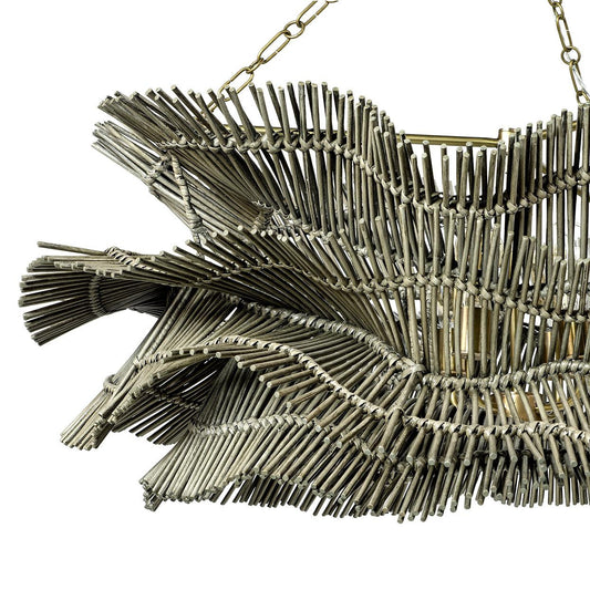 Palecek Miramar Chandelier, 4-Light, Gray, 47"W (2237-79 3706TP3Y)