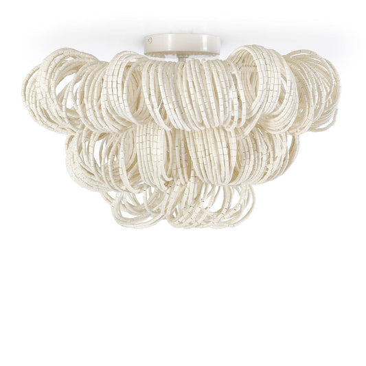 Palecek Monroe Semi-Flush Mount, 1-Light, Cream, 21.5"W (2427-79 3706TN2C)