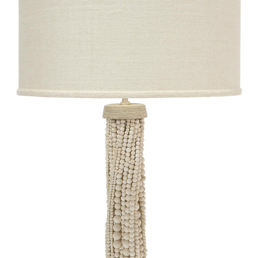 Palecek Point Dume Floor Lamp, 1-Light, Cream, Natural, Cream Burlap Drum Shade, 65.75"H (2045-36 3706TM3U)