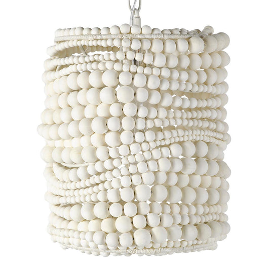 Palecek Point Dume Pendant, 1-Light, Small, Cream, 11.5"W (2761-79 3706TP2D)