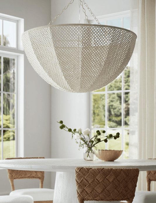 Palecek Quinn Chandelier, 4-Light, Cream, 36.5"W (2007-79 3706TM39)