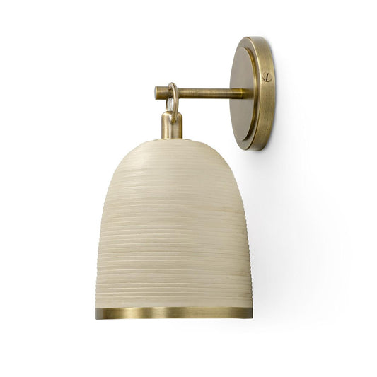 Palecek Rivoli Leather Sconce Sand