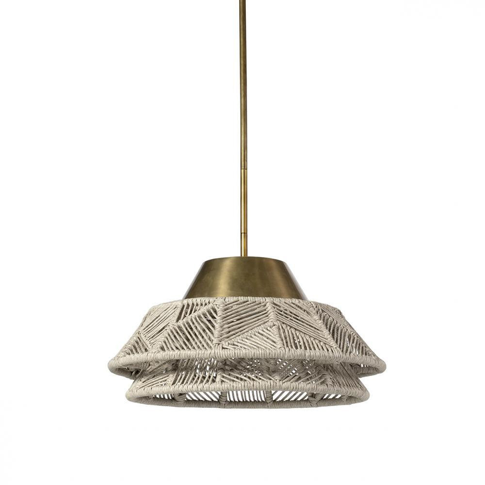 Palecek Salerno Outdoor Pendant Short Brass
