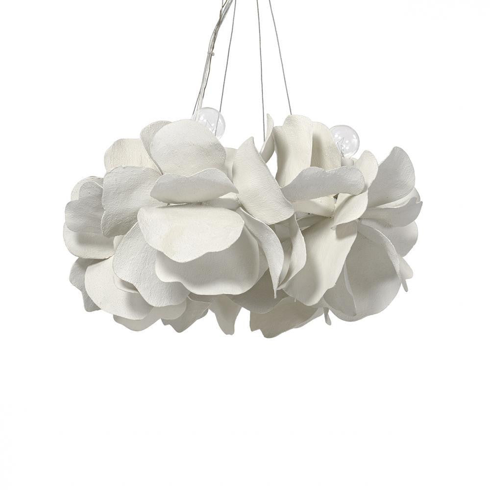 Palecek Virginia Semi Flush Mount Textured White