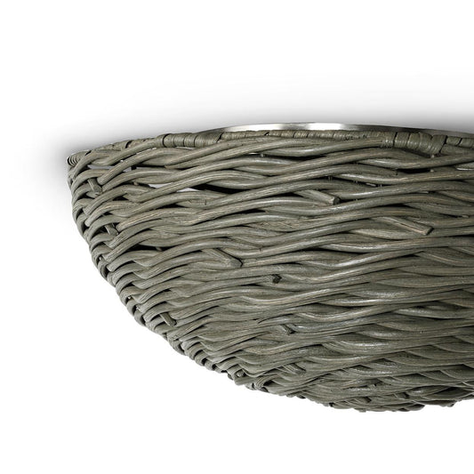 Palecek Wisteria Flush Mount, 2-Light, Gray, 19"W (2776-14 3706TP2P)