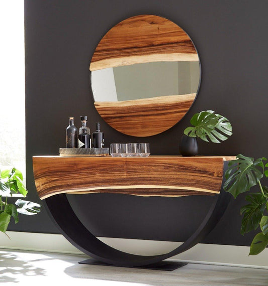 Phillips Collection Arc Console, Chamcha Top, Black Legs, 60"W (TH103724 YV0J07T262)