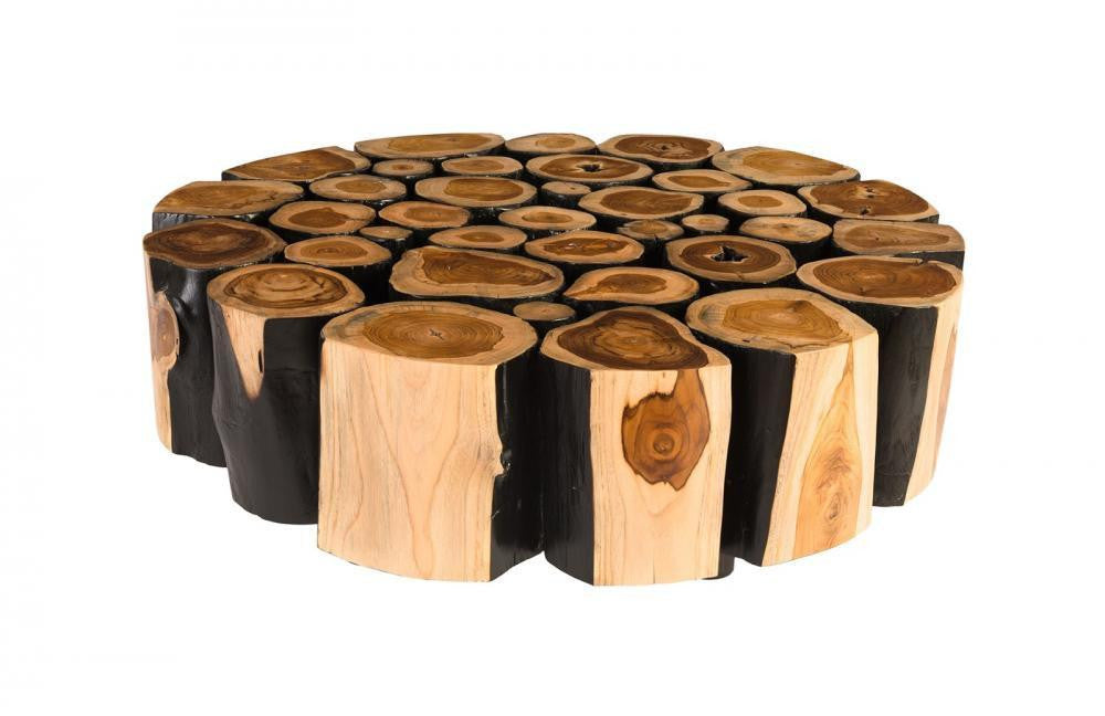 Phillips Collection Boscage Round Coffee Table Chamcha, Black