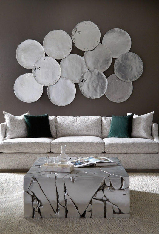 Phillips Collection Chunk Square Coffee Table, Silver Leaf, 39"W (PH104344 YV0J07T546)