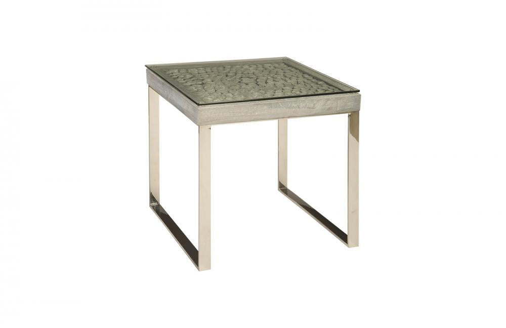 Phillips Collection Driftwood Side Table Clear, Aged Driftwood