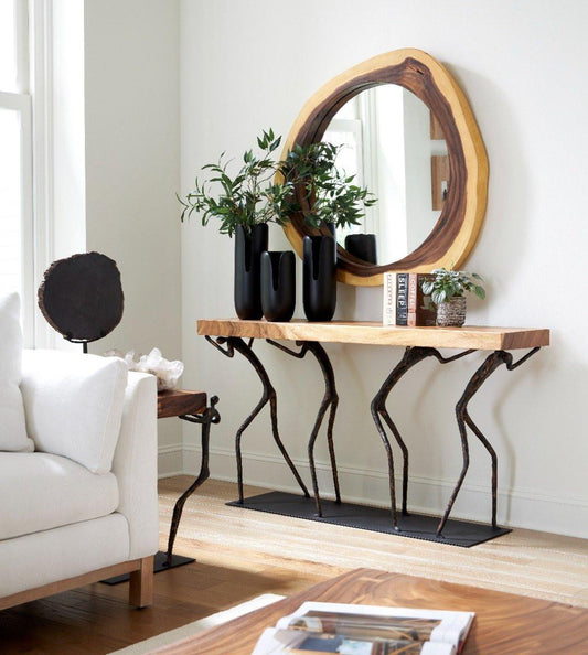 Phillips Collection Freeform Circle Mirror Graystone
