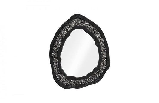 Phillips Collection Geode Mirror Silver Leaf, Black