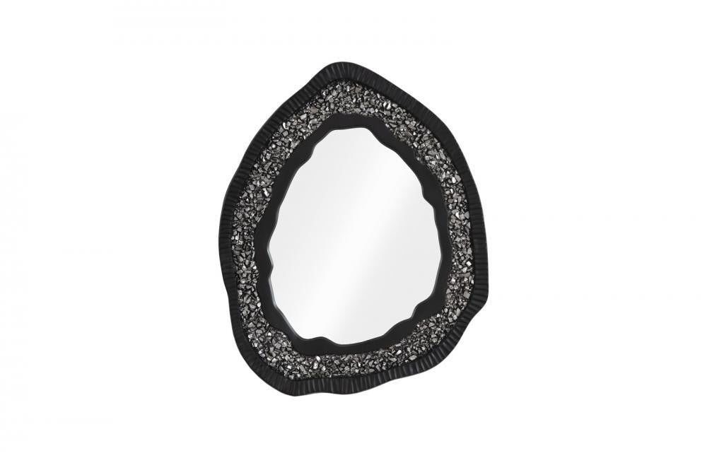 Phillips Collection Geode Mirror Silver Leaf, Black