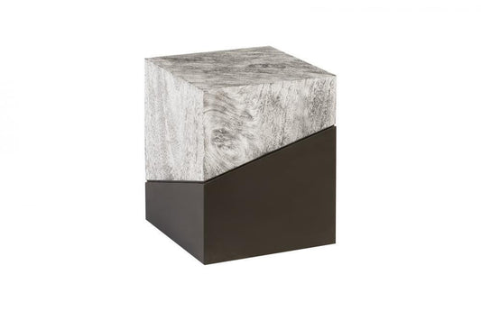 Phillips Collection Geometry Stool Graystone, Black