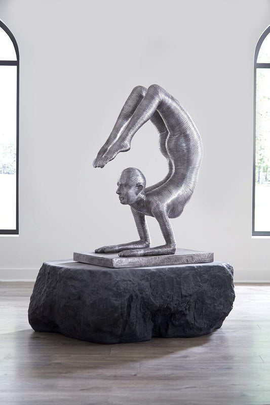 Phillips Collection Handstand Scorpion Pose Sculpture, Aluminum, 44"H (ID113920 YV0J07T8Z8)