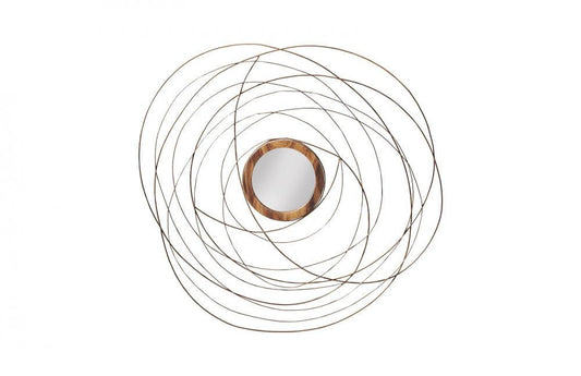 Phillips Collection Nest Mirror Copper, Natural Wood