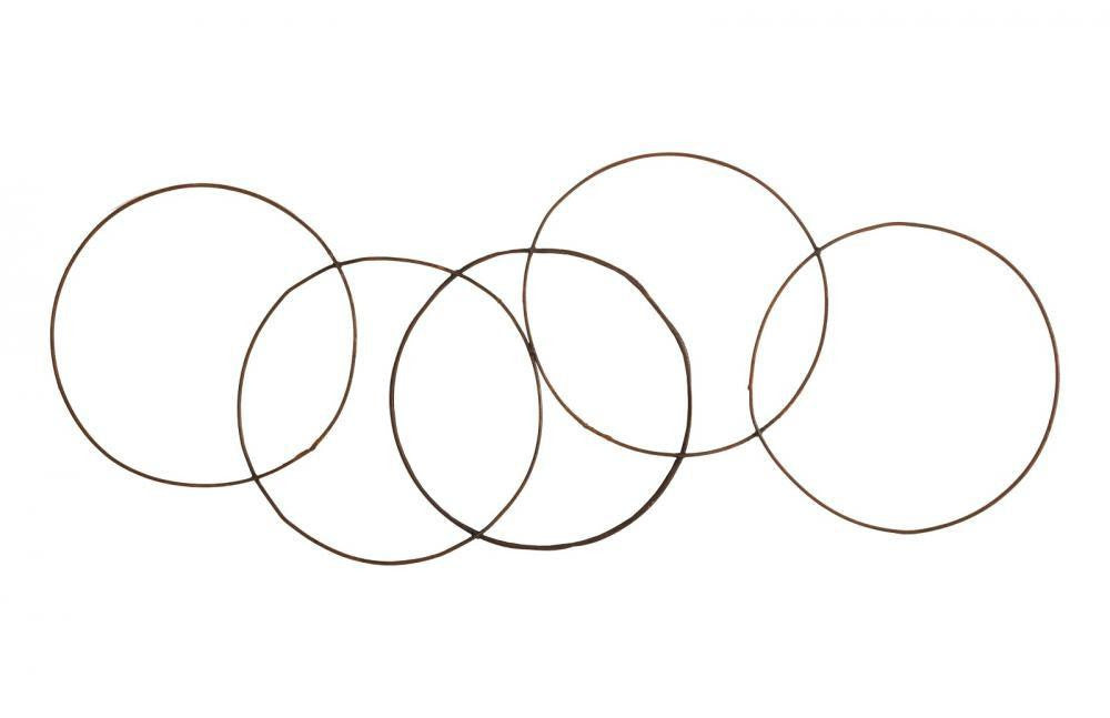 Phillips Collection Olympic Rings Wall Sculpture Brown Rust