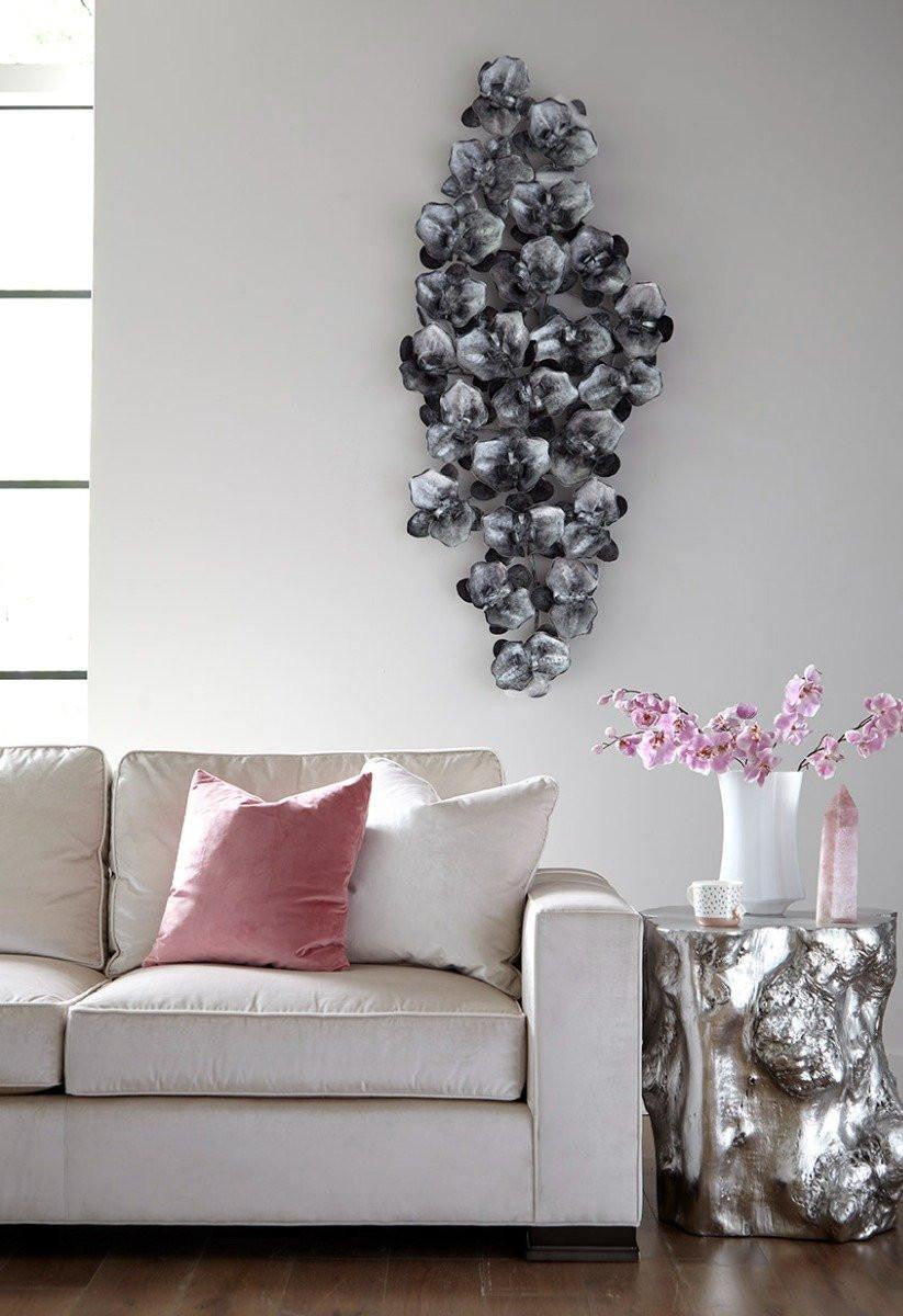Phillips Collection Orchid Collage Wall Sculpture, Silver, Black, 64"W (TH100739 YV0J07TAZQ)