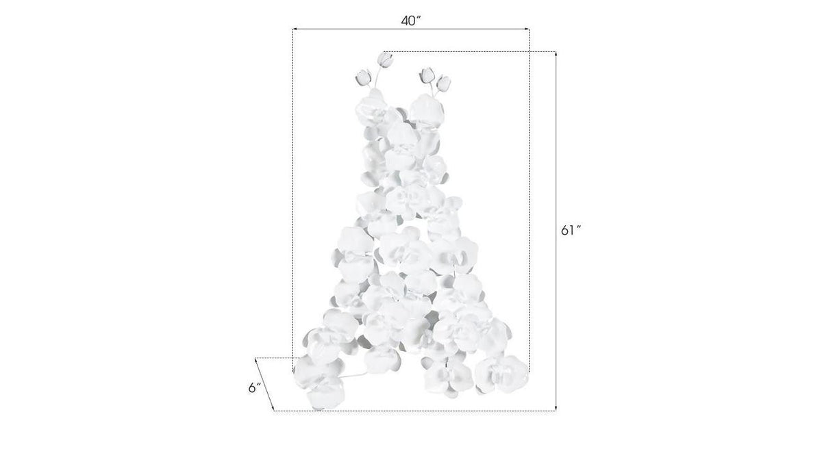 Phillips Collection Orchid Dress Wall Sculpture, White, 61"W (TH100861 YV0J07TAZR)