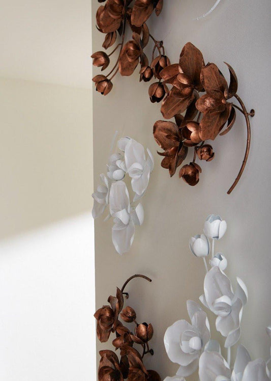 Phillips Collection Orchid Sprig Wall Sculpture, White, 19"W (TH100865 YV0J07TAZY)