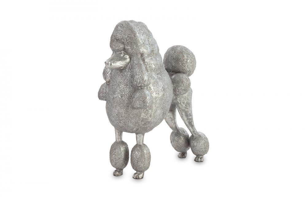 Phillips Collection Poodle Sculpture Silver Leaf